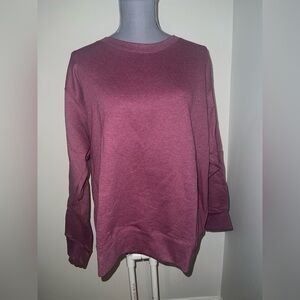 Hanes Red Long Sleeve Boxy Sweatshirt